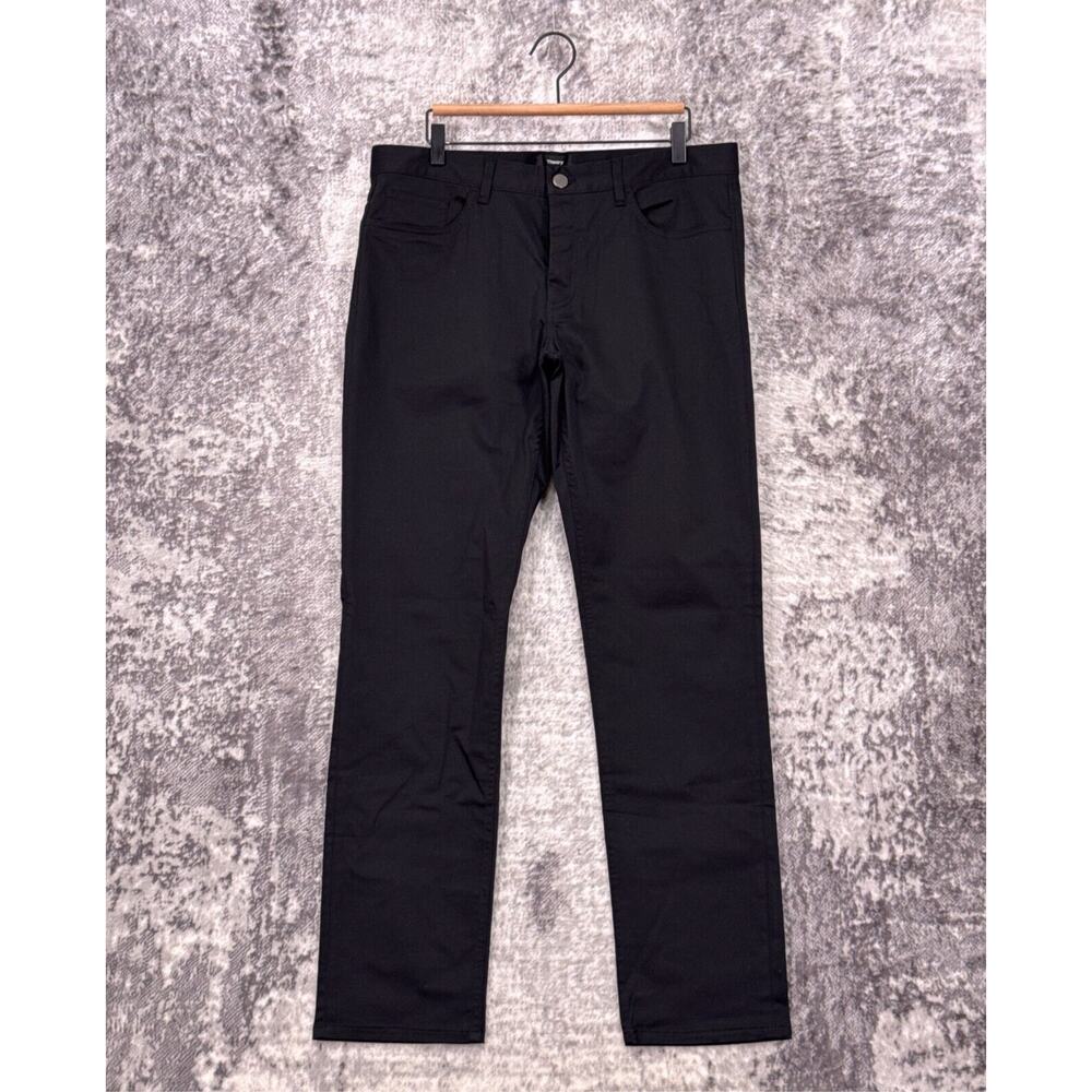 Theory Pants 34 x 32 Mens Haydin Writer Black 5 Pocket Slim